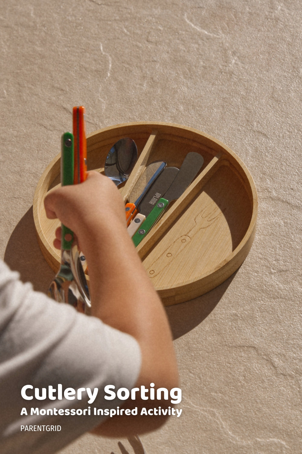 Cutlery Sorting for Toddlers: Montessori Activity for Fine Motor Skills ...