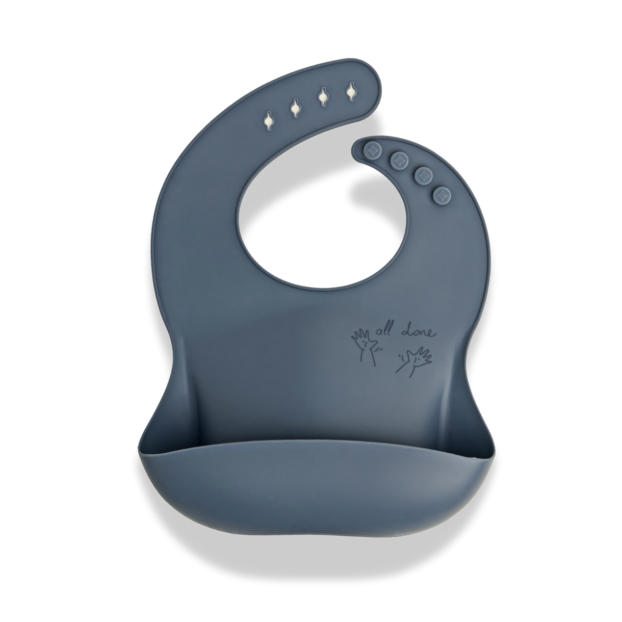 Silicone Baby Bib with 'All Done' Sign | APLAINR Baby Sign Language Bib ...